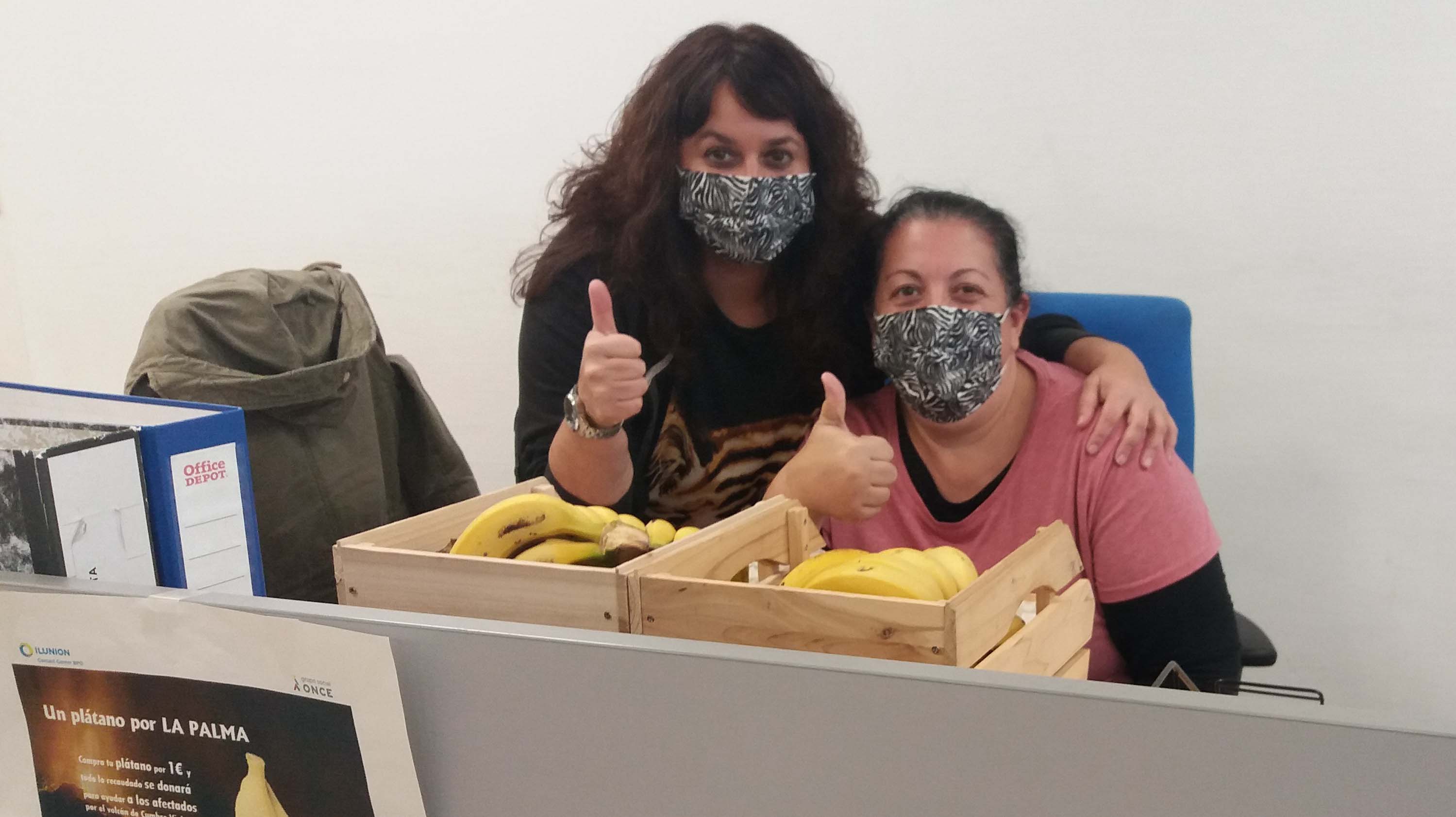 El contact center de ILUNION lanza ‘Un plátano por La Palma’, para ayudar a los afectados de Cumbre Vieja